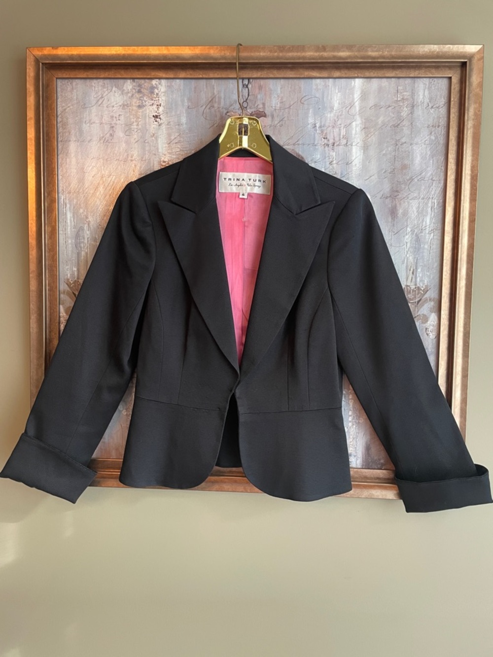 Trina Turk Black Jacket 
Size 6